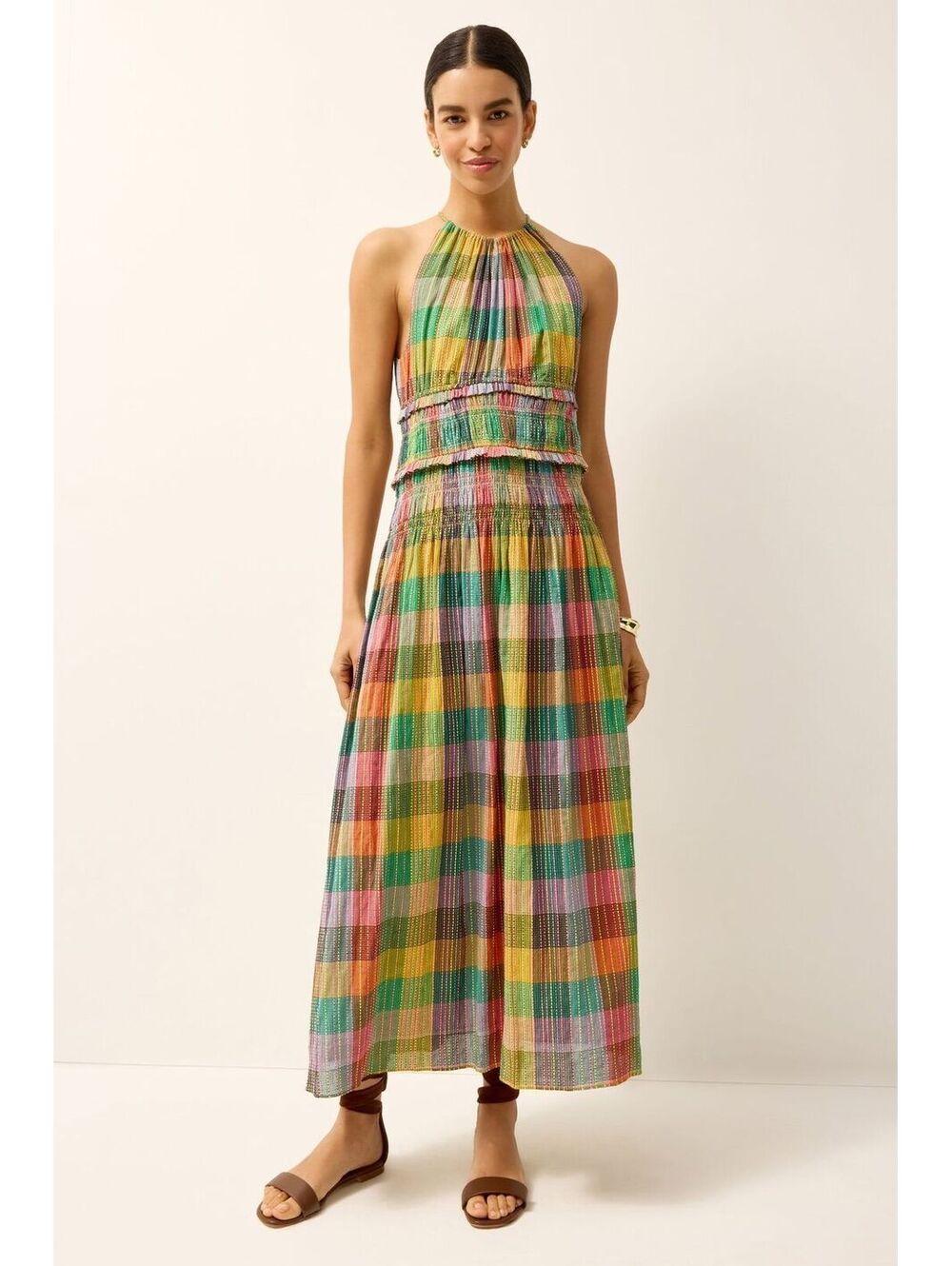 MARIE OLIVER Odeliah Dress in Madras ✦ $478